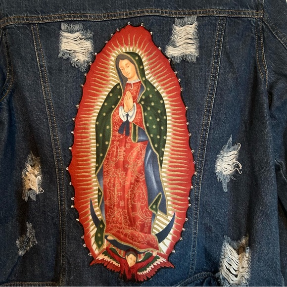 Virgen de Guadalupe Denim Jacket - Picture 2 of 5